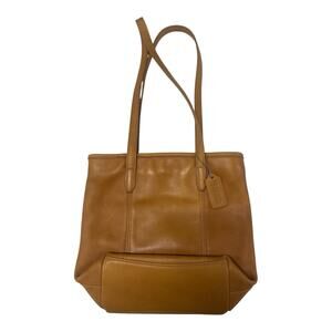 Vintage Coach Bleeker Tan Leather Bucket Tote Satchel Classic Retro Elegant FOB